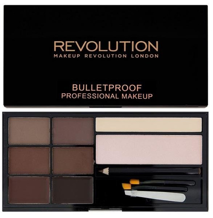 Makeup Revolution Ultra Brow Palette paleta do makijażu brwi Medium To Dark 19g