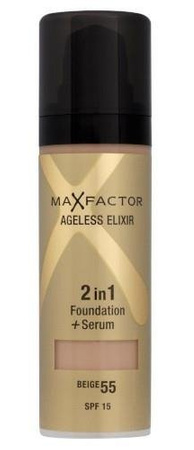 Max Factor Ageless Elixir Foundation 2in1 podkład + serum 55 Beige SPF15 30ml