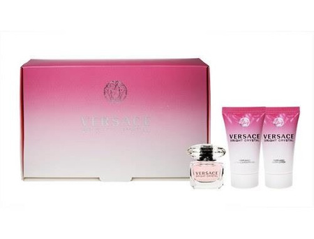 Versace Bright Crystal woda toaletowa 5ml + balsam do ciała 25ml + żel pod prysznic 25ml /Zestaw/