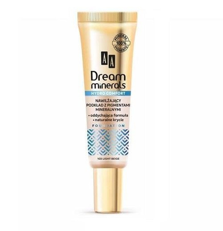 AA Dream Minerals Hydro Comfort podkład nawilżający 103 Light Beige 30ml