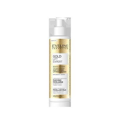 Eveline Cosmetics Gold Lift Expert luksusowe odżywcze mleczko micelarne do demakijażu twarzy i oczu 200ml