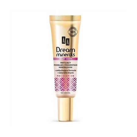 AA Dream Minerals Silky Matt podkład matujący 109 Caramel 30ml
