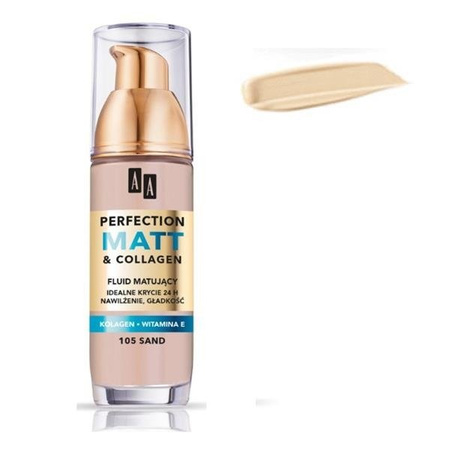 AA Perfection Matt & Collagen matujący podkład do twarzy 103 Light Beige 35ml