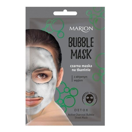 Marion Detox Bubble Mask czarna maska na tkaninie z aktywnym węglem
