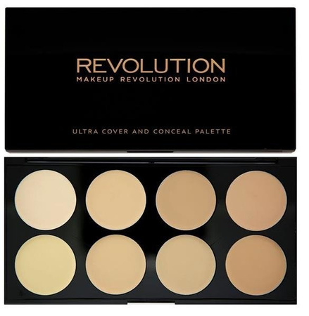 Makeup Revolution Ultra Professional Cover & Concealer Palette paleta korektorów Light 10g