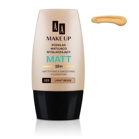 AA Make Up Matt Foundation podkład matująco wygładzający 103 Light Beige 30ml