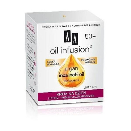 AA Oil Infusion Argan Inca Inchi Oil 50+ Day Cream krem na dzień lifting + redukcja zmarszczek 50ml