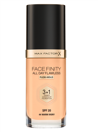 Max Factor Facefinity All Day Flawless 3in1 Foundation Flexi-Hold SPF20 podkład do twarzy 44 Warm Ivory 30ml