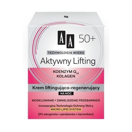 AA Technology Age 50+ Active Lifting Night Cream liftingująco-regenerujący krem na noc 50ml