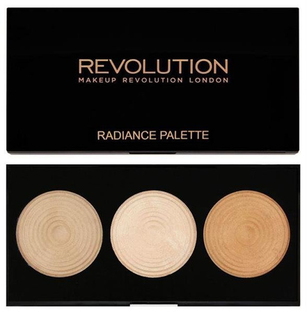 Makeup Revolution Radiant Lights Palette paleta 3 rozświetlaczy 15g