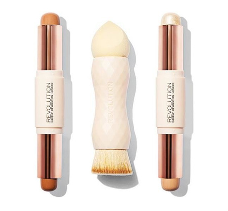 Makeup Revolution Creme Highlight and Contour Kit zestaw do konturowania twarzy Medium 1szt.