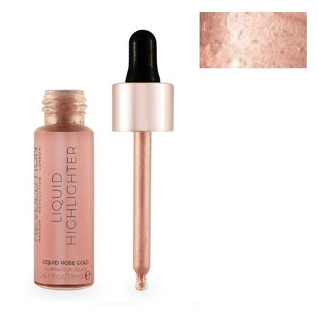 Makeup Revolution Liquid Highlighter V4 rozświetlacz w płynie Rose Gold 18ml