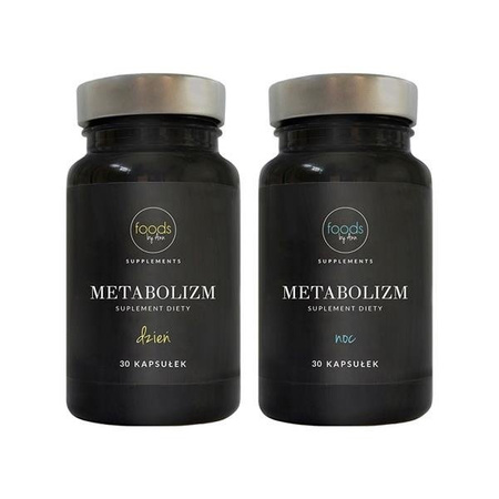 Foods by Ann Supplements Metabolizm zestaw suplement diety dzień 30 kapsułek + noc 30 kapsułek