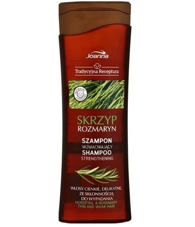 Joanna Tradycyjna Receptura Skrzyp & Rozmaryn wzmacniający szampon do włosów cienkich delikatnych i ze skłonnością do wypadania 300ml