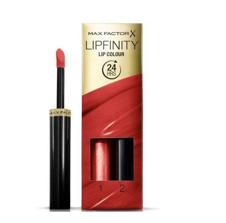 Max Factor Lipfinity Lip Colour trwała pomadka do ust  2,3ml + Top Coat 1,9g