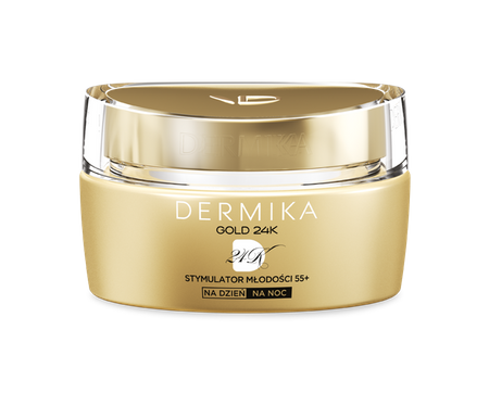 Dermika Gold 24k Total Benefit Stymulator Młodości 55+ luksusowy krem dzień/noc 50ml