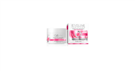Eveline Cosmetics Róża Francuska wygładzający krem silnie przeciwzmarszczkowy dla cery wrażliwej i naczynkowej dzień/noc 50ml
