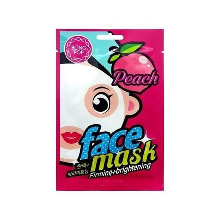 Bling Pop Firming & Brightening Face Mask ujędrniająco-rozświetlająca maska w płachcie Peach 20ml