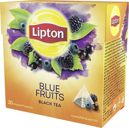 Lipton Black Tea herbata czarna aromatyzowana Owoce Jagodowe 20 piramidek 36g
