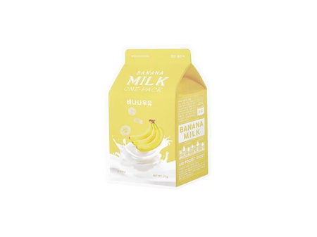 A'Pieu Banana Milk One-Pack rozświetlająco-odżywcza maseczka w płachcie Banan 20g
