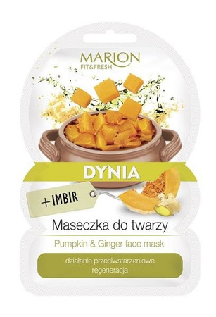 Marion Fit&Fresh Face Mask maseczka do twarzy regeneracja Dynia & Imbir 9g