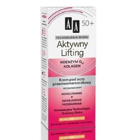 AA Technology Age 50+ Active Lifting Eye Cream przeciwzmarszczkowy krem pod oczy 15ml