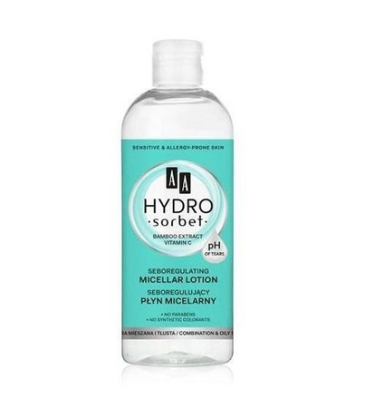 AA Hydro Sorbet seboregulujący płyn micelarny do cery mieszanej i normalnej 400ml