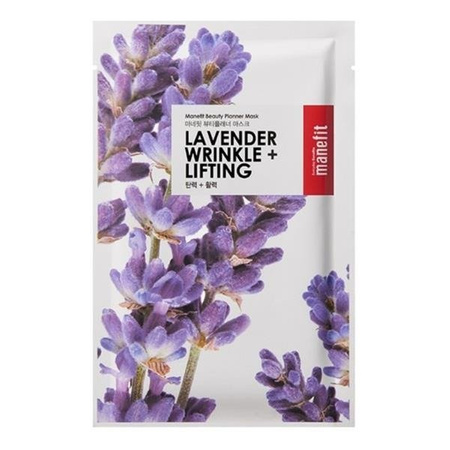 Manefit Beauty Planner Mask Wrinkle Plus Lifting Mask przeciwzmarszczkowa maseczka w płachcie Lavender 20ml