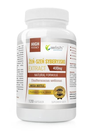 WISH Extract Żeń-Szeń Syberyjski 400mg Natural Formula suplement diety 120 kapsułek