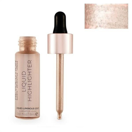 Makeup Revolution Liquid Highlighter V4 rozświetlacz w płynie Luminous Gold 18ml