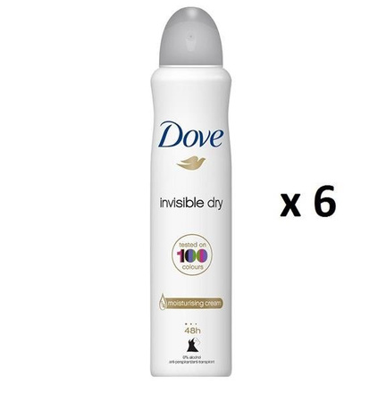 Dove Invisible Dry Clean Touch antyperspirant spray 6x250ml