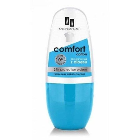 AA Comfort Anti-Perspirant 24h dezodorant roll-on Cotton 50ml