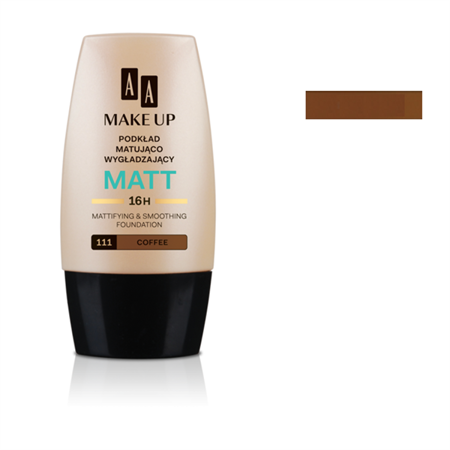 AA Make Up Matt Foundation podkład matująco wygładzający 111 Coffee 30ml
