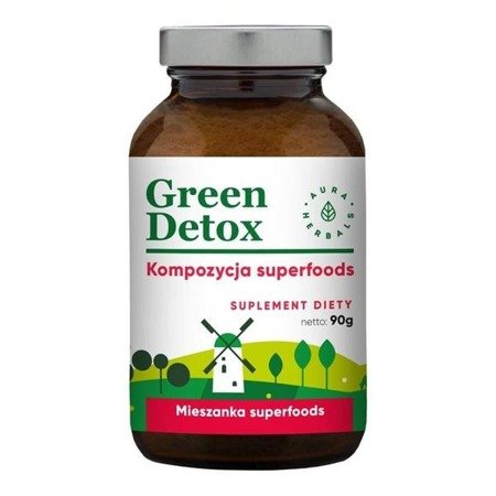 Aura Herbals Green Detox sproszkowany suplement diety 90g