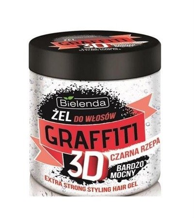 Bielenda Graffiti 3D bardzo mocny żel do włosów z czarną rzepą 250g