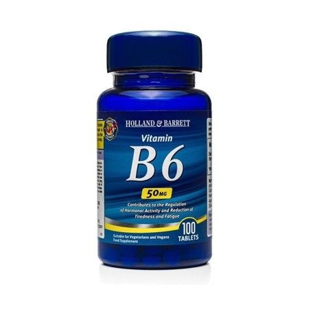 Holland & Barrett Witamina B6 50mg suplement diety 100 tabletek