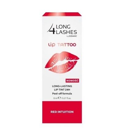 Long 4 Lashes Lip Tatto preparat do permanentnego makijażu ust Red Intuition 8ml