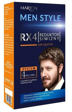 Marion Men Style RX4 4 stopniowy reduktor siwizny 109 Szatyn 4x15ml