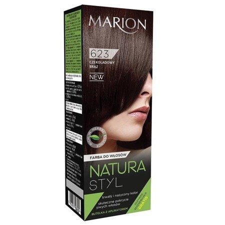 Marion Natura Styl farba do włosów 623 Czekoladowy Brąz 80ml + odżywka 10ml