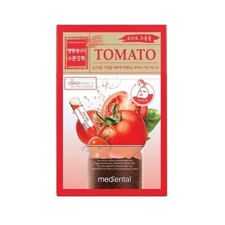 Mediheal Mediental Botanic Garden Tomato nawilżająco-ujędrniająca maska w płachcie z ekstraktem z pomidora 23ml