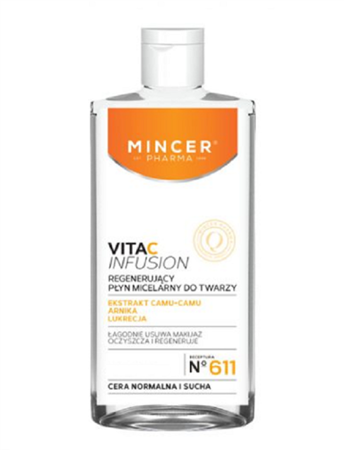 Mincer Pharma Vita C Infusion No.611 regenerujący płyn micelarny do twarzy 500ml