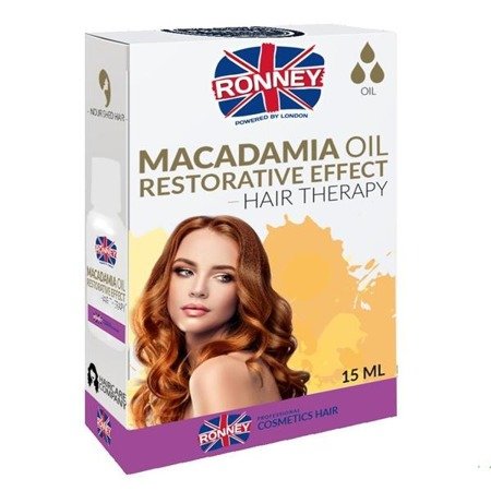Ronney Macadamia Oil Restorative Effect Hair Therapy wzmacniający olejek do włosów suchych i osłabionych 15ml